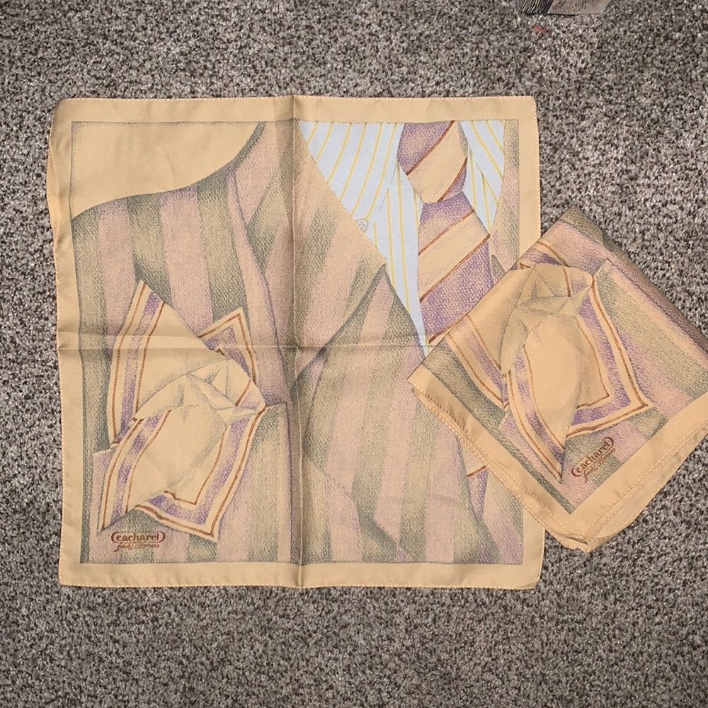 2 Cacharel pocket squares